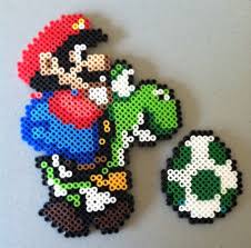 Mario Riding Yoshi Bead Sprite Linda Plantas