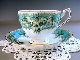 Antique Queen Anne tea cup and saucer Bone China