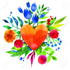 Download 1,300+ red heart beautiful flower free images from stockfreeimages. Vintage Background With Flowers In Love And Flower Heart Beautiful Watercolor Floral Heart Love Heart Icon Summer Botanical Elements Love Card With Watercolor Floral Bouquet Royalty Free Cliparts Vectors And Stock Illustration