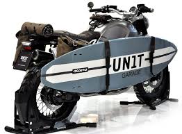 Surfboard Rack For Bmw R Ninet Made By Unitgarage In Italy Combine Your Passion For Bikes And Surf Customize Your Bmw Triump Surf Bike Motorcycle Scrambler