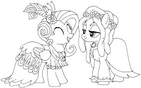 Coloring is good exercise for both children and adults. My Little Pony Free Coloring Pages Wedding