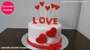 Valentine's day birthday cake toppe tickledglitzy. Simple Easy Valentine Love Cake Or Happy Birthday Cake Wife Design Ideas Decorating Tutorials Video Youtube