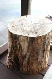 Diy Tree Stump Tables Square Pennies Stump Table Tree Stump Side Table Diy Tree Stump Table