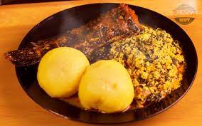To make garri, you simply have to boil water and add the granules to it. African Food Revolution On Twitter Worldfooddayke Eba Moulded Garri Ofe Egusi Soup Fried Plantain With Ofada Rice With Ugu Telfaria Credit To Kiragungotho1 Https T Co Rnq7rsbf53