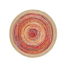 Günstige runde teppiche und teppich in rund online bestellen bei teppichversand24.de. Runder Teppich Jaco Jute Und Baumwolle O 150 Cm Bunt Am Pm La Redoute