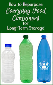 Back in returnable glass bottles instead of plastic? Repurpose Everyday Food Containers For Long Term Storage Mom With A Prep