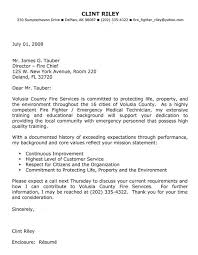 Firefighter Cover Letter Example