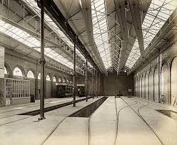 East Ham Tram Depot Barking Road Newham Interior Of A Large Tram Shed With Inspection Pits This Was The First Ele London History Old London London Transport