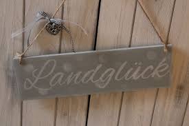 Landgluck Willkommen Schild Holz Shabby Diy Holzschilder Holzarbeiten Basteln Palettenkunst