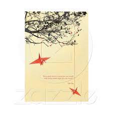 Origami Paper Cranes Hanging On Branches Wedding Invitation Zazzle Com Crane Wedding Invitations Origami Paper Crane Paper Crane Wedding