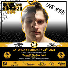 🔥🥊 FIGHT ANNOUNCEMENT: Brawl in the Burgh 20 🥊🔥 Get ready for an  electrifying lightweight showdown as Tyler Fleming and Jayden “Biggie  Cheese” Blake make their MMA debuts at 155 pounds! 👊