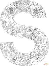 Circle the uppercase letter s's coloring page. Coloring Pages Letter S Coloring Home