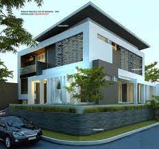 23 desain garasi mobil minimalis dengan pintu samping rumah: Desain Rumah Minimalis Semi Basement Cek Bahan Bangunan