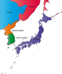 Color Map Of Japan With Russia China South And The North Korea Very Exact Ma Affiliate Japan Russia Color Map Chin Japan Map Japan North Korea