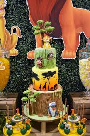 1st Birthday Celebration Birthday Decoration Ideas For Kids Safari Birthday Party Ideas Photo 1 Of 24 Lion King Birthday Party Ideas Lion King Party Decorations Safari Birthday Party