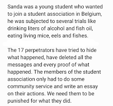 That confirms lawyer sven mary of dia's father on thursday in the flemish radio 1 program. Anonymous On Twitter The Whole World Must Know What Happened In Belgium Sanda Dia Is A Belgian Student Who Was Murdered By 17 Other Students While He Wanted To Join Their Circle