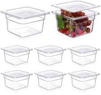 Amazon.com: Sieral Clear 1/6 Size Food Pans with Lids, 1.5 ...