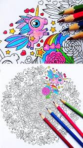 Free printable mandala and zentangle coloring pages. Unicorn Rainbow Mandala Coloring Pages Ahliahzuhairi