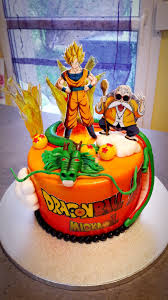 Gateau Dragon Ball Z Modelages A La Main Et Impressions Alimentaires Peinture Aerographe Gateau Anniversaire Gateau Dragon Anniversaire
