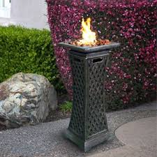 Gas fire pit tables come in various sizes, configurations, and can provide up to 50,000 btu's of heat. Kingston Lp Gas Fire Pit Column Walmart Com Gas Fire Pits Outdoor Gas Firepit Fire Pit