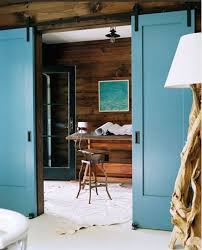 The teal barn door, lemoore, california. Colorful Interior Barn Doors