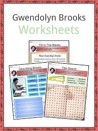 Gwendolyn Brooks Facts Worksheets Poetry Writing Legacy For Kids