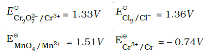 Strength of oxidizing and reducing agents Use The Data Given In Q 8 And Find Out Which Of The Following Is The Strongest Oxidising Agent Sarthaks Econnect Largest Online Education Community
