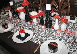 With some planning, your black and white dinner party will be a hit with your guests. A Farewell Dinner Party Black White Red Celebrations At Home