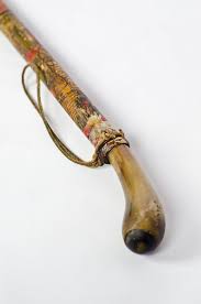 Antique Hand Carved And Painted Walking Stick By Stephanielaurav Handmade Walking Sticks Walking Sticks Walking Canes