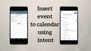 How To Insert An Event To Calendar Using Android Intent In 2020 Android Tutorials Android Calendar
