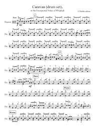 Pure latin fire from start to finish, this difficult chart will have your students begging to practice. Caravan Sheet Music For Drum Group Solo Musescore Com