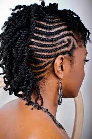 The hair mohawk can be weaved, clipped, braided, or bonded to create the desired hairstyle. Braids And Two Strand Twists Mohawk Braided Mohawk Hairstyles Natural Hair Twists Twist Hairstyles
