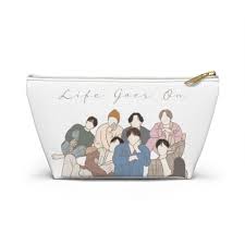 Bts Life Goes On Pouch Bts Merch Bts Gift Bts Art Kpop Etsy In 2021 Bts Merch Merch Pouch
