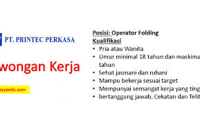 Lowongan kerja bantaeng kali ini mencakup untuk perusahaan besar, kecil, karyawan swasta, hingga negeri. Lowongan Kerja Pt Printec Perkasa Terbaru Juni 2021 Jen