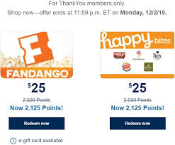 We did not find results for: Expired Citi Save 15 On Happy Bites Fandango Gift Cards When Redeeming Thankyou Points Gc Galore