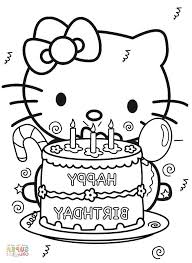 Hello Kitty Printable Coloring Pages Hello Kitty Coloring Hello Kitty Colouring Pages Happy Birthday Coloring Pages