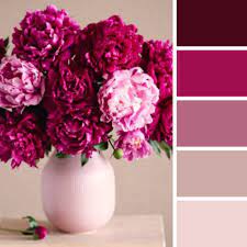 Color Palettes Peony Flower Color Palette Pink Pink Color Palette Wedding Pink Paint Colors