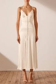 La Lune Cocktail Midi Dress Cream In 2020 Midi Cocktail Dress Midi Dress Formal Midi Wedding Dress