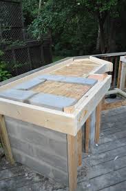 outdoor kitchen cinder block frame