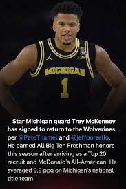 Trey McKenney is running it back in Ann Arbor. The star ...