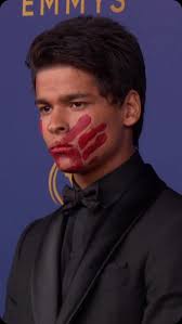 ‘Reservation Dogs’ star, D’Pharaoh Woon-A-Tai, arrived to the Emmys red  carpet with a handprint over his mouth to show his solidarity with missing  and murdered Indigenous women., #Emmys ...