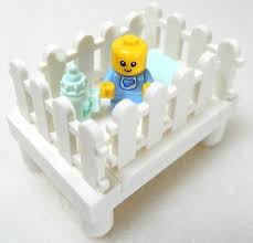 Details About New Lego Baby In Crib W Bottle Minifigure Figure Nursery Minifig Garmadon Kid Lego Design Lego Furniture Lego Baby