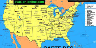Ses plus grandes villes new york et los angeles. Cartes Des Etats Unis Avec Villes Et Noms Des Etats Carte Etats Unis Etats Unis Carte