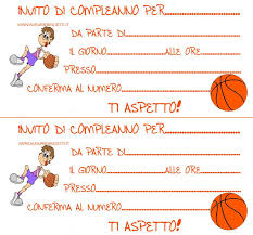 Invito Di Compleanno Pallacanestro Inviti Di Compleanno Compleanno Inviti