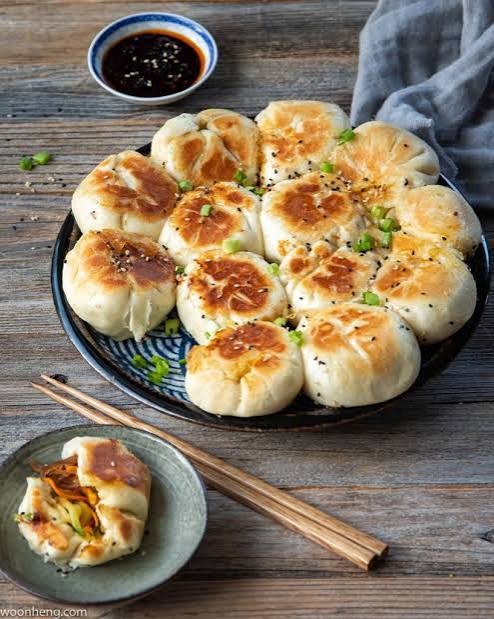 Japanese Pan Fried Bun Bao Chicken