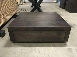 massief eiken salontafel blok met laden www kaldenbach meubels nl moderne salontafels salontafel meubel ideeen