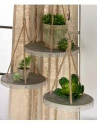 When planter is hanging, it measure 22l inches long from the top of the loop for hanging to the bottom of the planter, loop for hanging: Metal Hanging Planter Shelves Rustic Roots