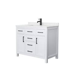 Similar to a blank canvas, it allows you to make a selection from a wide gamut of designs. Beckett 42 Inch Single Bathroom Vanity In White Carrara Cultured Marble Countertop Undermount Square Sink Matte Black Trim Wyndham Wcg242442swbccunsmxx
