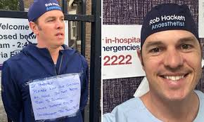 Coronavirus Australia: Dr Rob Hackett who protested outside school speaks