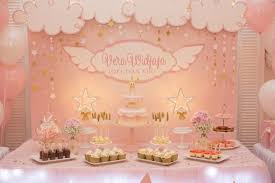 Angelic Pink Baby Shower Dessert Table Angel Baby Shower Pink Baby Shower Pink Baby Shower Decorations